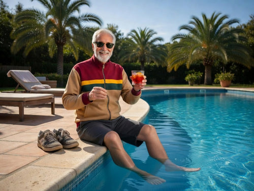 poolside negroni jacket, maroon